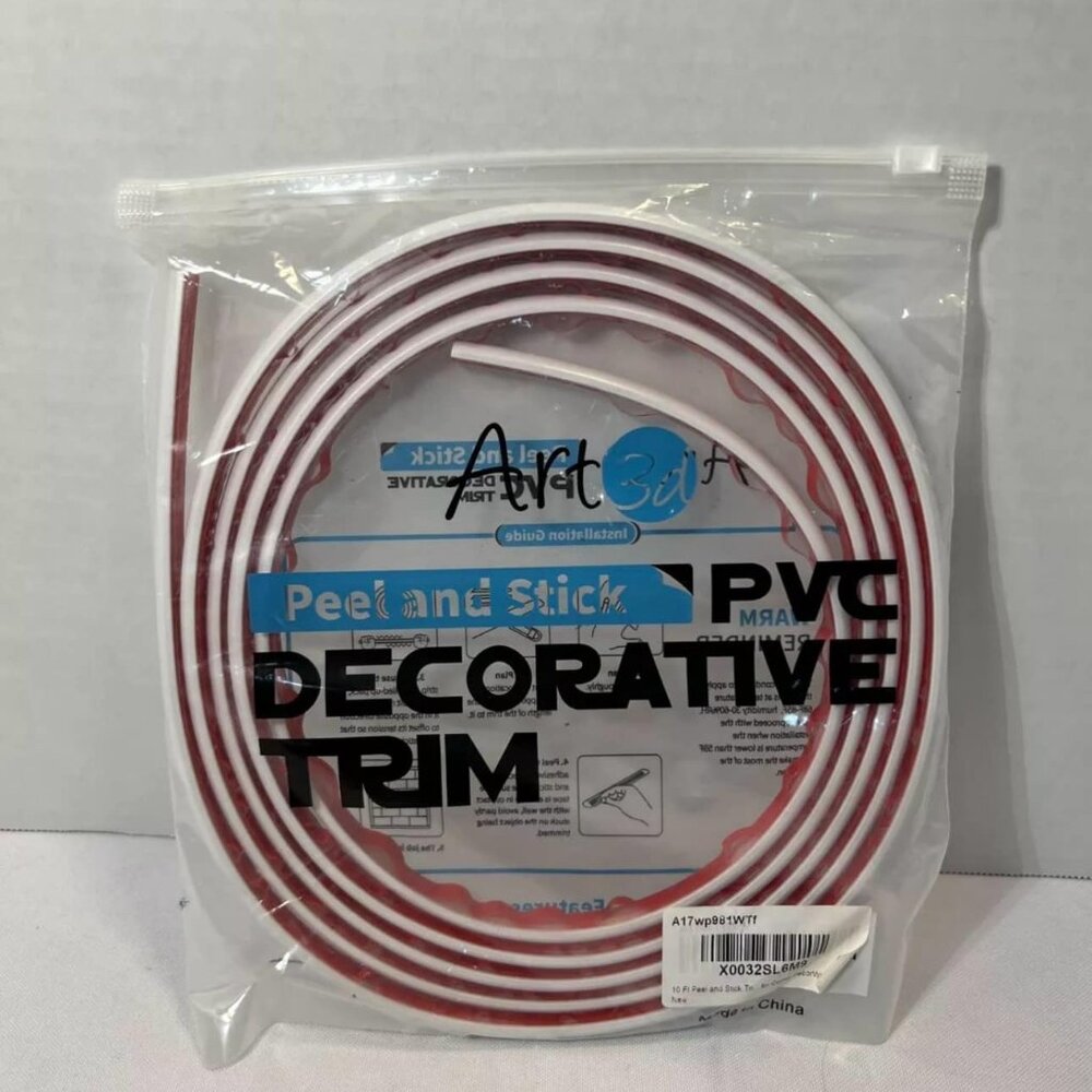 Art3d 10 Ft Peel and Stick Trim for Backsplash Tile Edge Self-Adhesive Liner